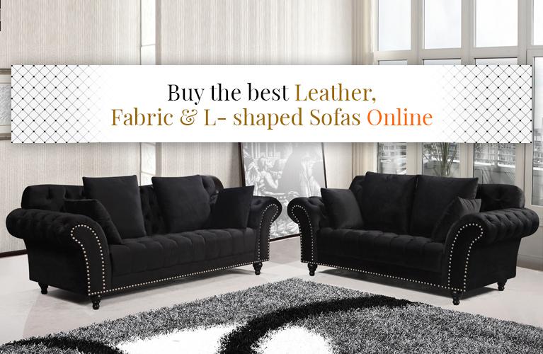 Buy the best Leather, Fabric and L shaped sofas online Imperial