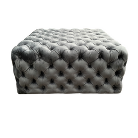 Luna Charcoal Ottoman EX DISPLAY