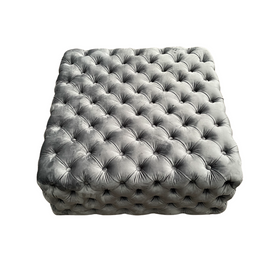 Luna Charcoal Ottoman EX DISPLAY