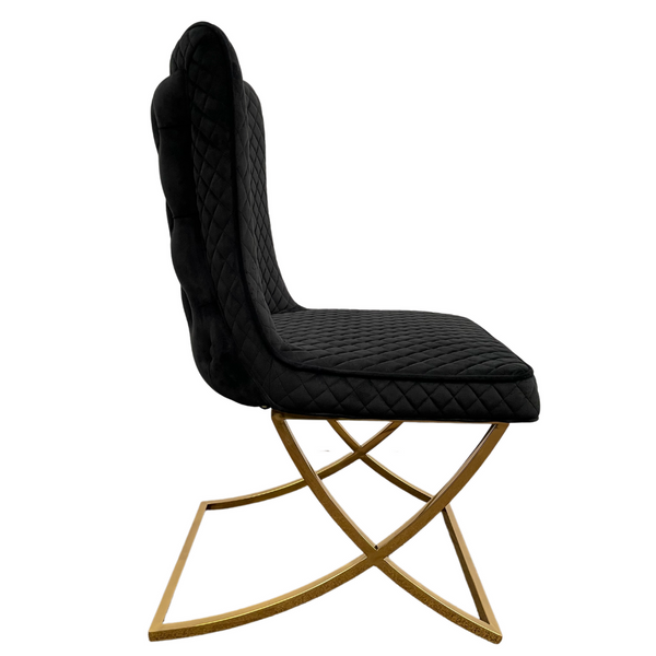 Sherman Dining Chair With Gold Base