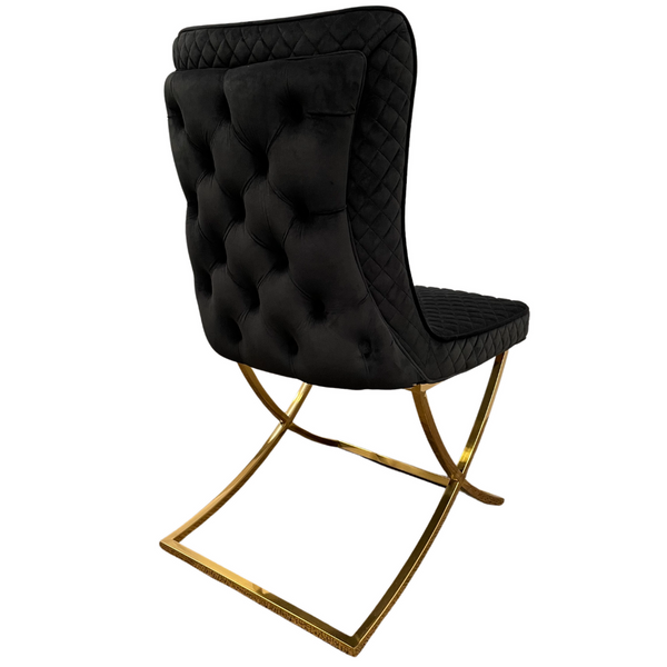 Sherman Dining Chair With Gold Base