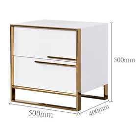 Oslo White Bedside Table