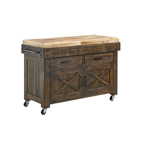 Naples Hardwood Kitchen Island Bench Top β Cigar Color π
