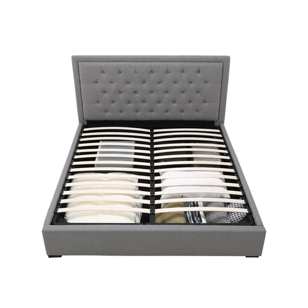 Lima Gas Lift Fabric Storage Bed Grey