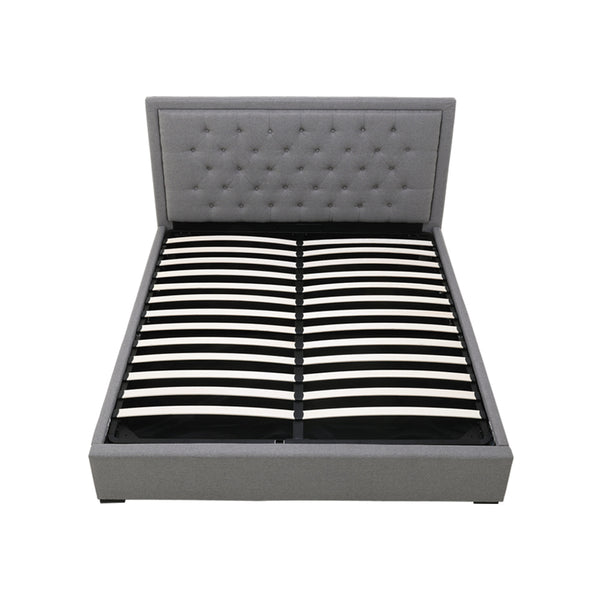 Lima Gas Lift Fabric Storage Bed Grey