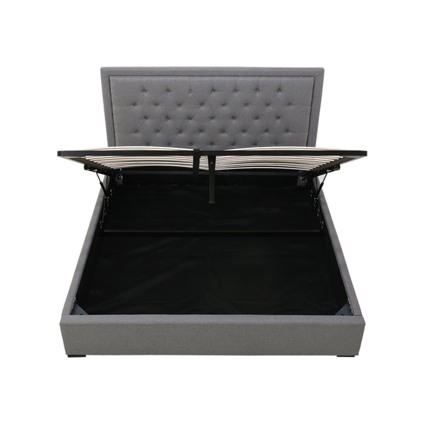 Lima Gas Lift Fabric Storage Bed Grey