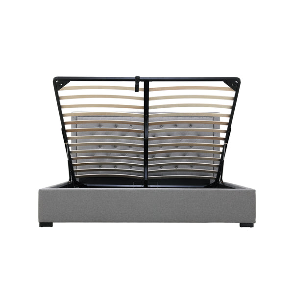 Lima Gas Lift Fabric Storage Bed Grey