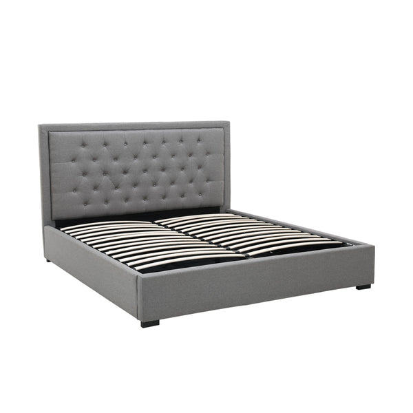 Lima Gas Lift Fabric Storage Bed Grey