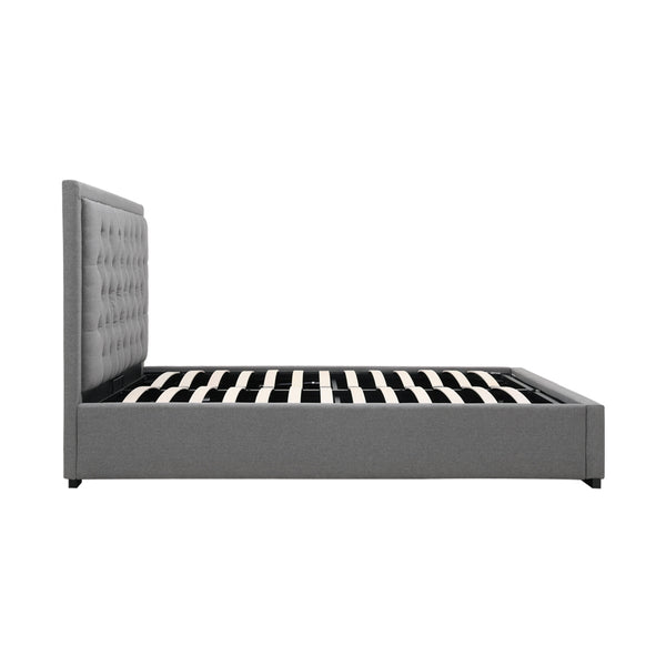 Lima Gas Lift Fabric Storage Bed Grey