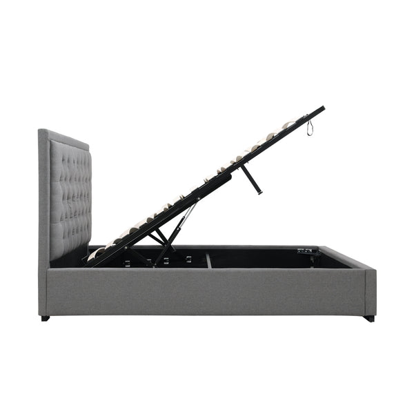 Lima Gas Lift Fabric Storage Bed Grey