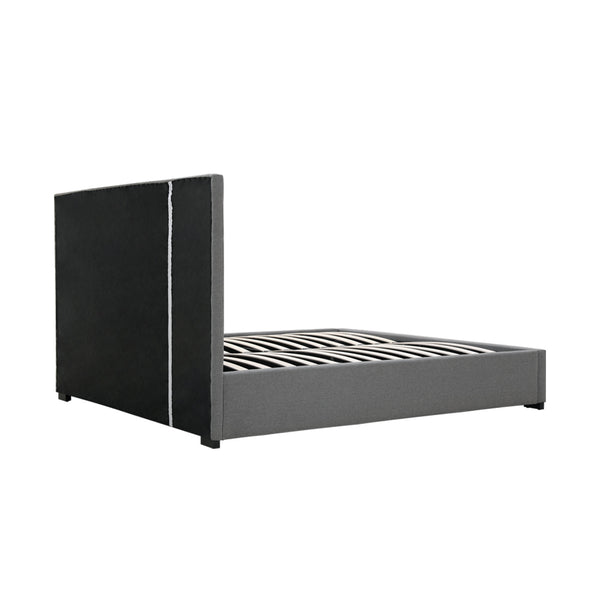 Lima Gas Lift Fabric Storage Bed Grey
