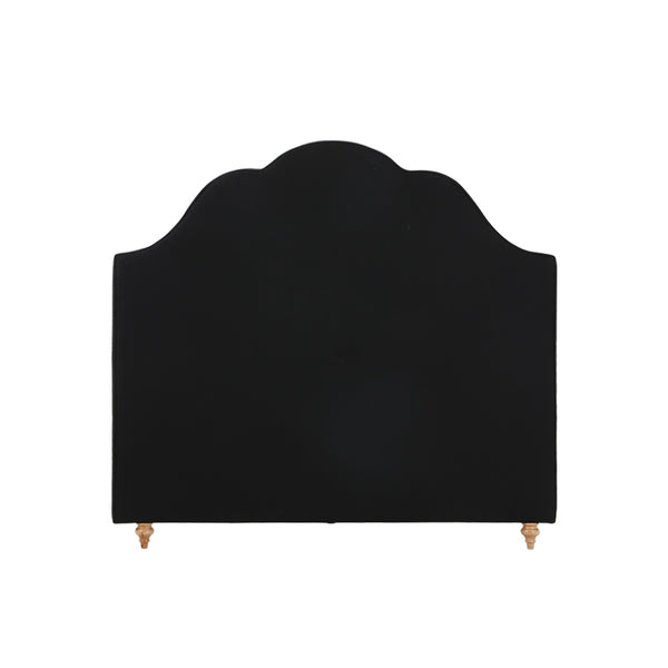 Luxor Velvet Bed With Tufted Diamond Black