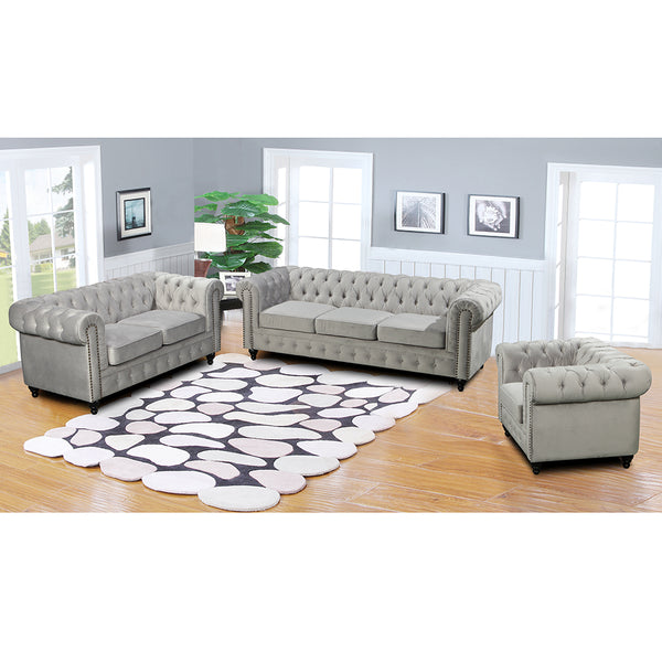Nester Chesterfield Sofa Set Grey