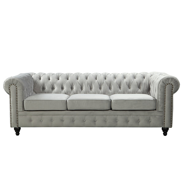 Nester Chesterfield Sofa Set Grey