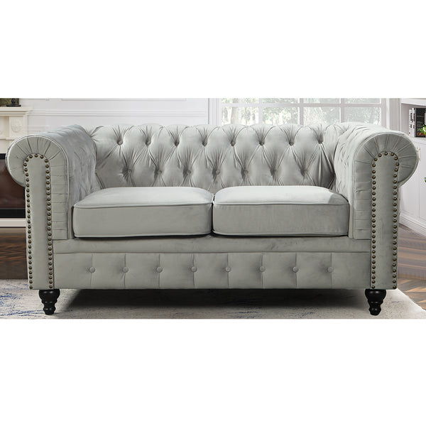 Nester Chesterfield Sofa Set Grey