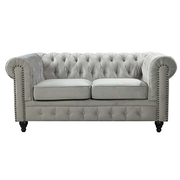 Nester Chesterfield Sofa Set Grey