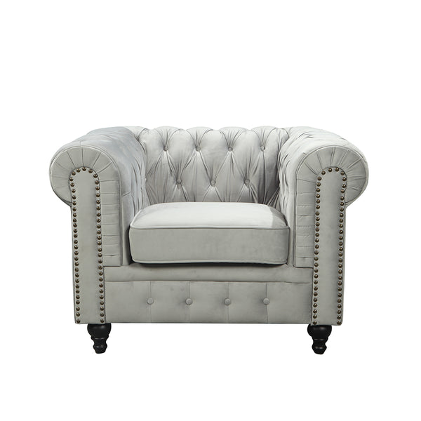 Nester Chesterfield Sofa Set Grey