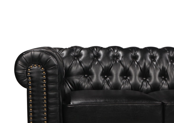Nester Chesterfield 3 Seat Sofa Black