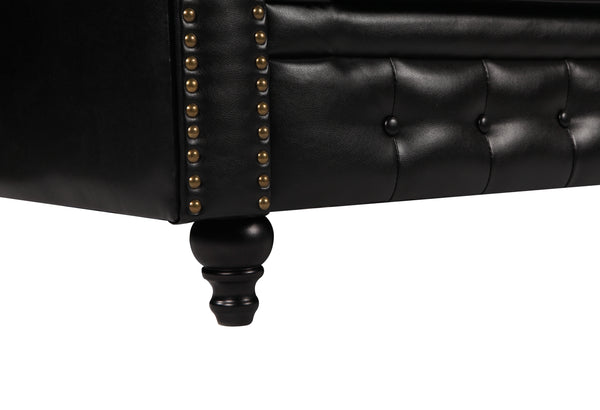 Nester Chesterfield 3 Seat Sofa Black