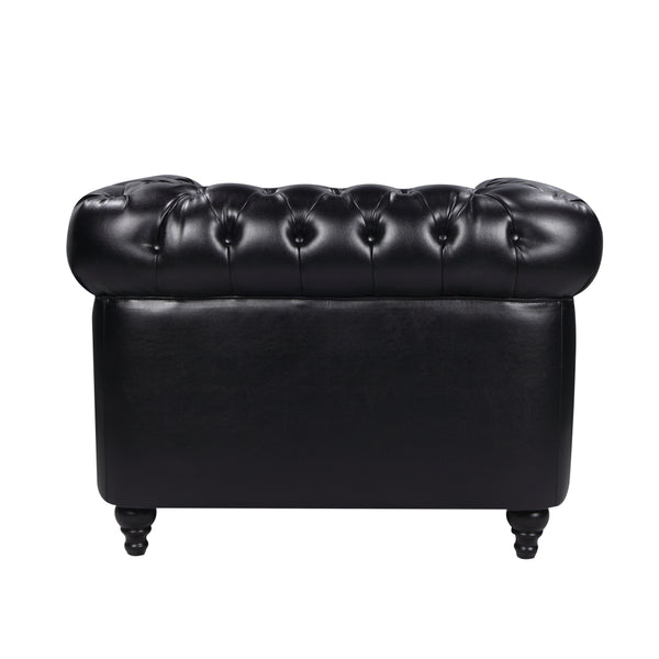 Nester Chesterfield 1 Seat Sofa  Black