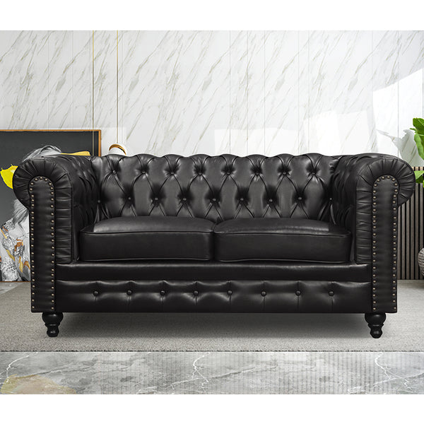 Nester Chesterfield Sofa Set Black