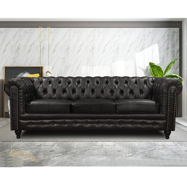 Nester Chesterfield Sofa Set Black