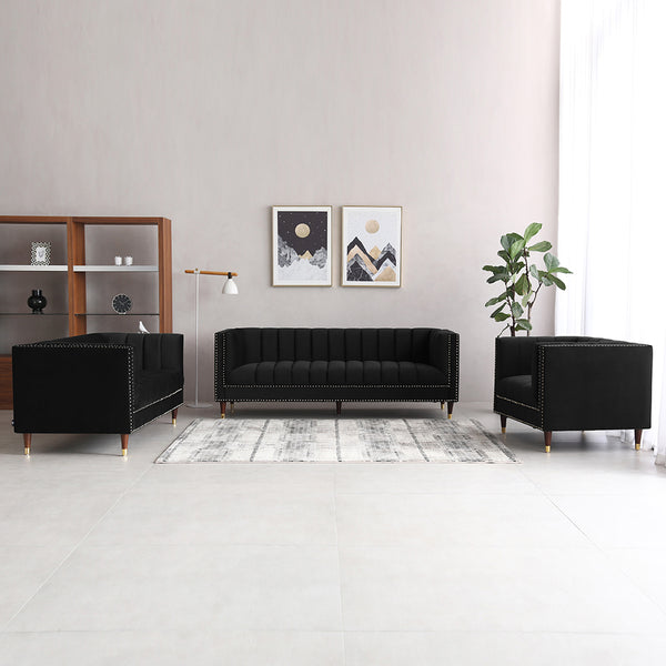 Malbec Sofa Set Black