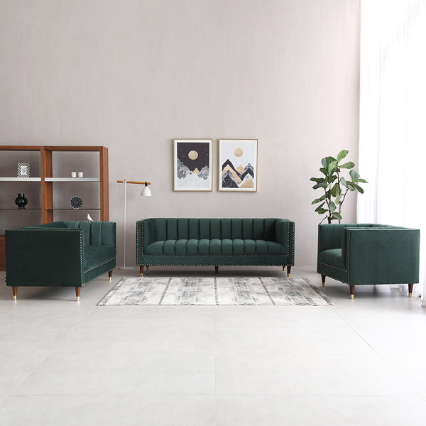 Malbec Sofa Set Green