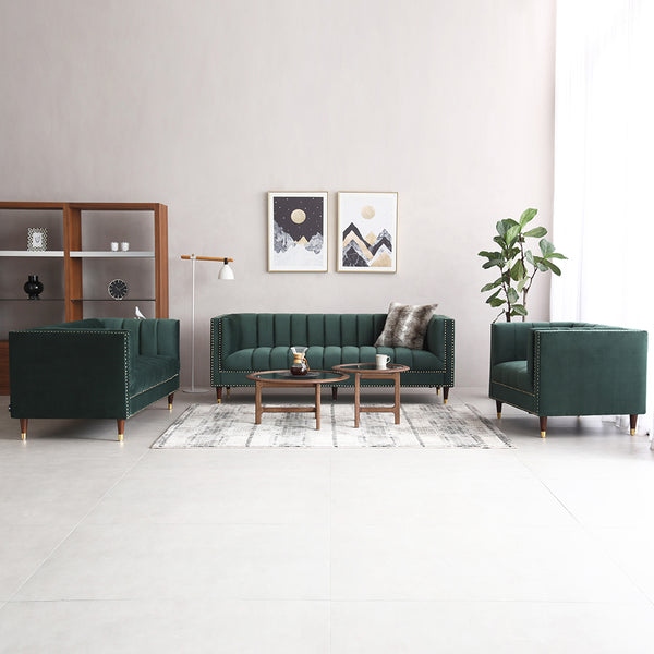 Malbec Sofa Set Green