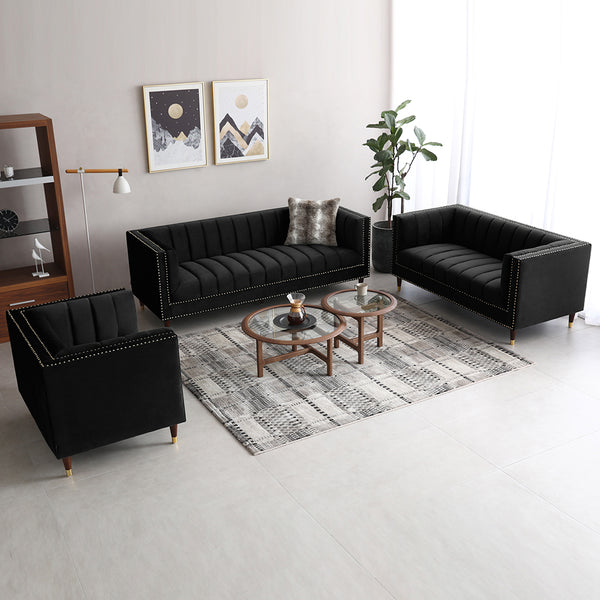 Malbec Sofa Set Black
