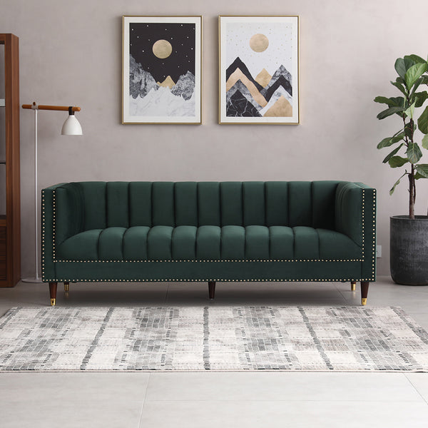 Malbec 3 seat sofa Green