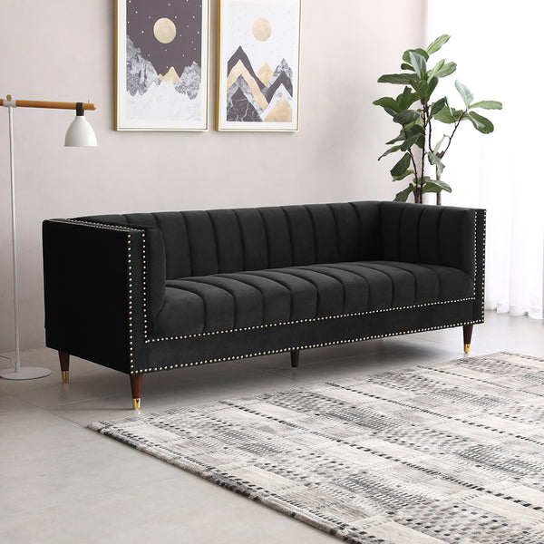 Malbec 3 Seat Sofa Black