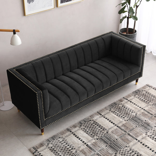 Malbec 3 Seat Sofa Black