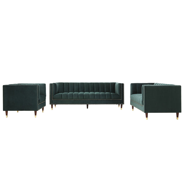Malbec Sofa Set Green