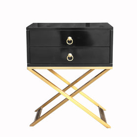 Noosa Black Bedside Table