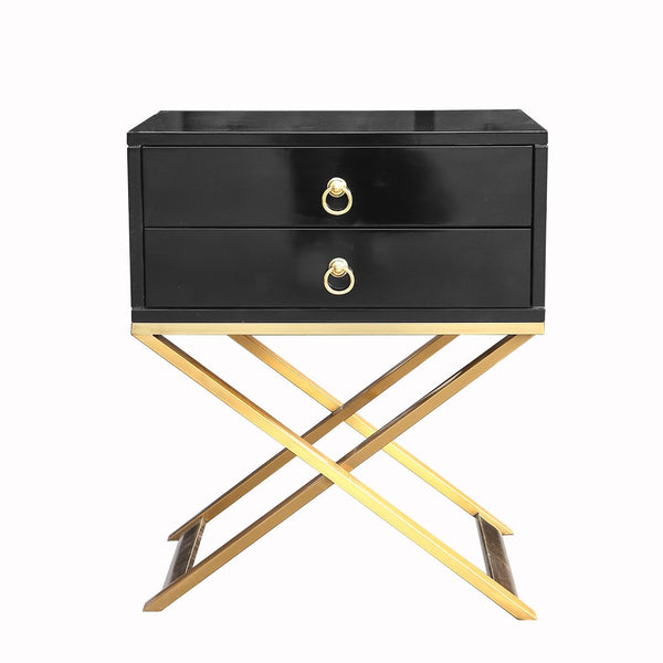 Noosa Black Bedside Table
