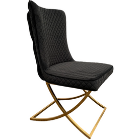 Sherman Dining Chair With Gold Base