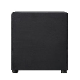 Dallas Velvet Bedside Table Black