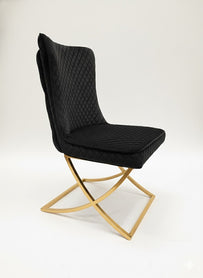 Sherman Dining Chair With Gold Base