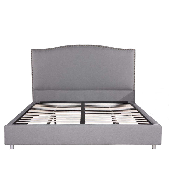 Ravena Fabric Upholstered Bed Frame in Grey