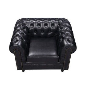 Nester Chesterfield 1 Seat Sofa  Black