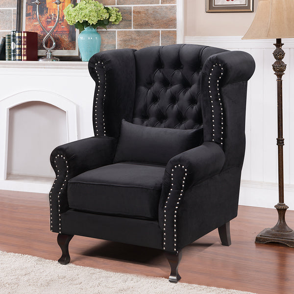 Luxe armchair black