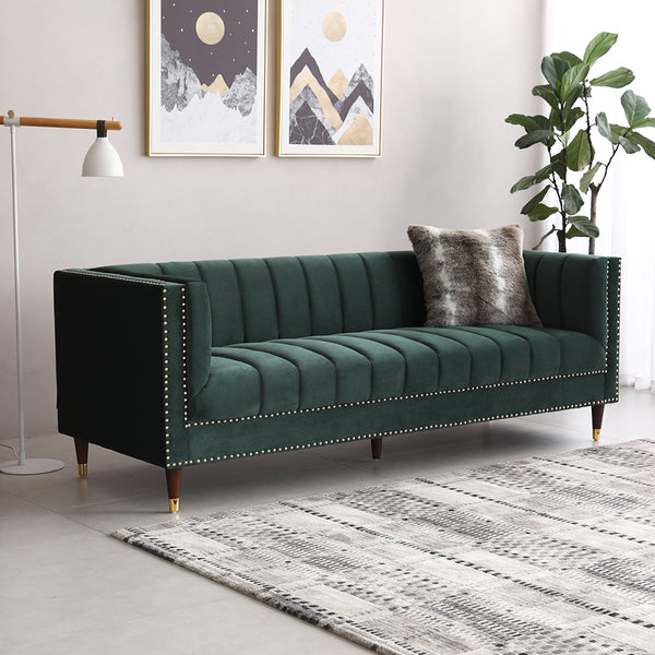 Malbec 3 seat sofa Green