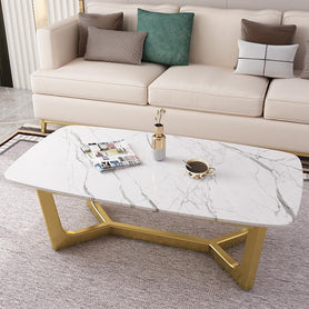 Sienna marble coffee table
